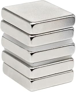 AZUMIO 1/2/5/10/20/30PCS 20x20x5 Block Strong Powerful Magnets 20x20x5mm Permanent Magnet 20X20mm Square Neodymium Magnet 20 * 20 * 5 (Color : 30PCS)