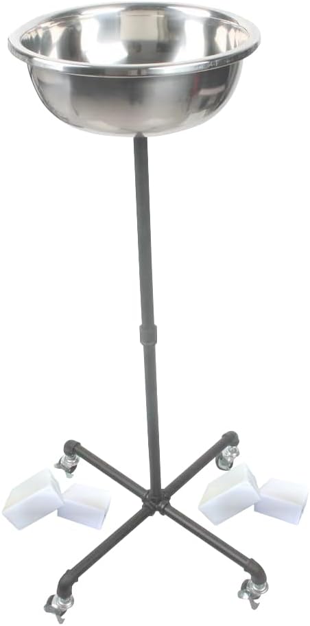 Portable Gym Chalk Stand,Freestanding Chalk Bowl,Band Pulley Gym Chalk Bowl,Gym Chalk Holder （Black）