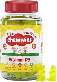 Vitamin D - Chewable Gummies- Vegetarian, Vegan, Halal, Sugar Free & Gluten Free, Non-GMO - for Adults and Children to Support Healthy Growth and Development by Chewwies Vitamins