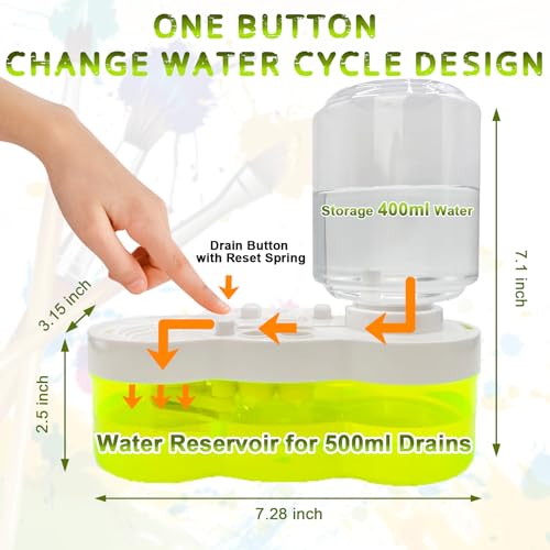 2025 Multifunctional Paint Brush Cleaner Brush rinse cup: Acrylic Paint brush cleaner tool Paint water cup Paint Water Dispenser Paint Brush Washer paint brushes for kids paint station art supplies