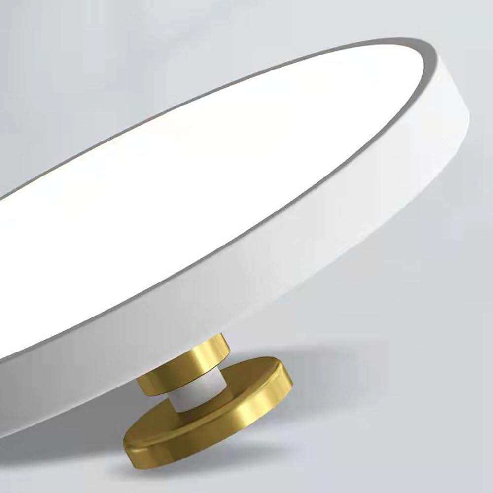 Nowoczesna Okrągła Lampy Sufitowa LED, Ultra Cienka Półprzestrzenna Lampy Sufitowe Minimalistyczna Ściemnialna do Sypialni Korytarza Przedpokoju(White(3 modes),30cm/11.81in)