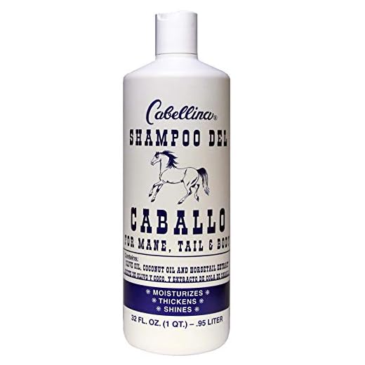 Cabellina Shampoo Del Caballo, with Horsetail Plant Extract, Provides Volume and Shine to your hair, 32 FL Oz, Bottle