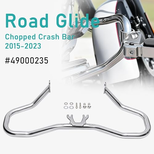 MoKitDora Road Glide Chopped Engine Guard 1.25" Highway Crash Bar & Fairing Support Brackets Fit for Harley 2015-2023 FLTRX FLTRXS FLTRXST FLTRXSE Models, Chrome by MoKitDora - Image 2
