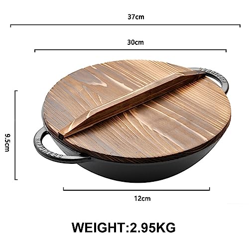 Bsbkoj, Iron, Pot, Cast Irons Pots Wok Pan, Platte Bottom Chinese