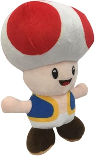 Miniatura 2 de YoCosii Peluche de sapo rojo de hongo, posición de pie, muñeco de juguete de peluche de 8 pulgadas, color rojo profundo