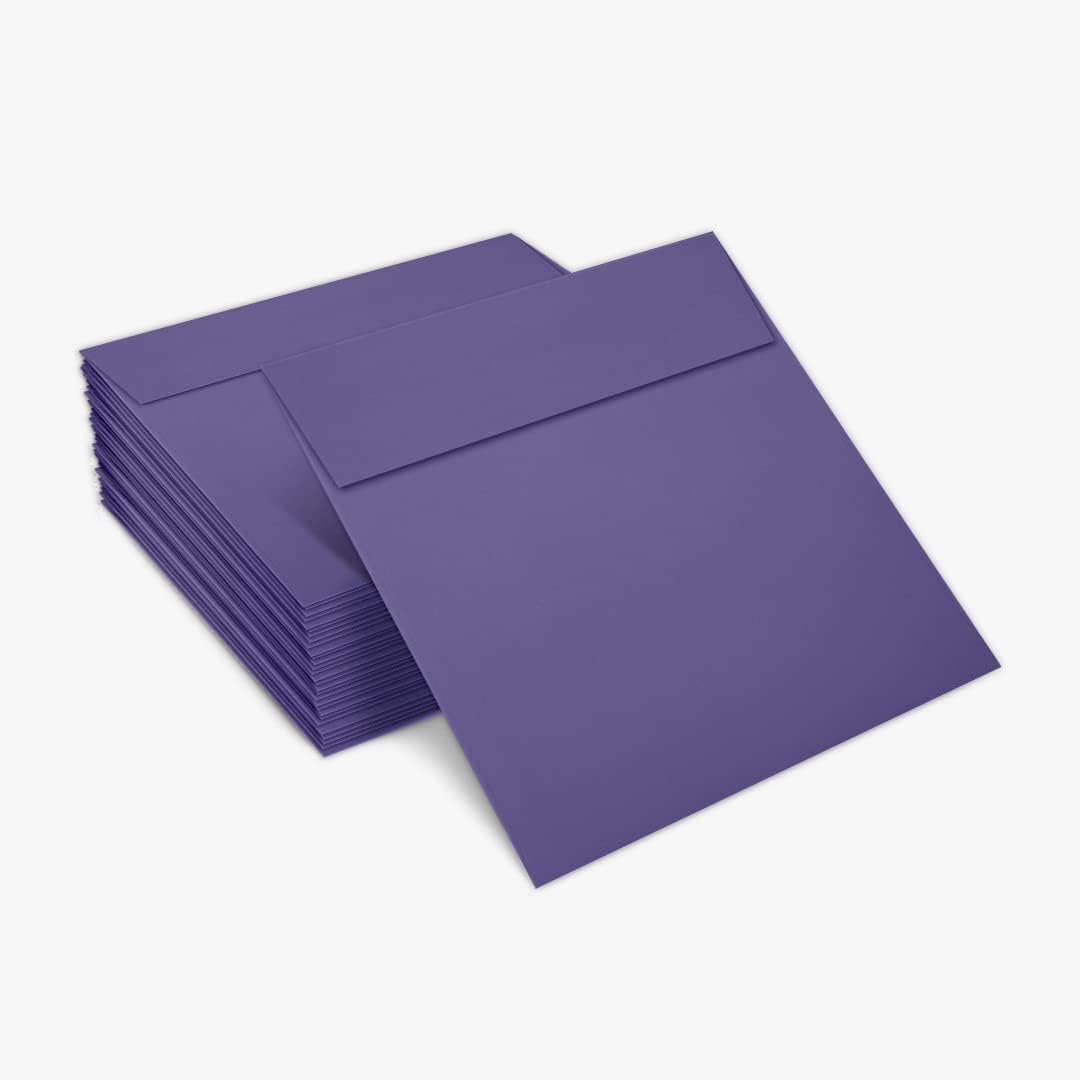 LUXPaper Square Invitation Envelopes | Peel & Press | 5" x 5" | Wisteria Purple | 80lb. Text | 250 Qty