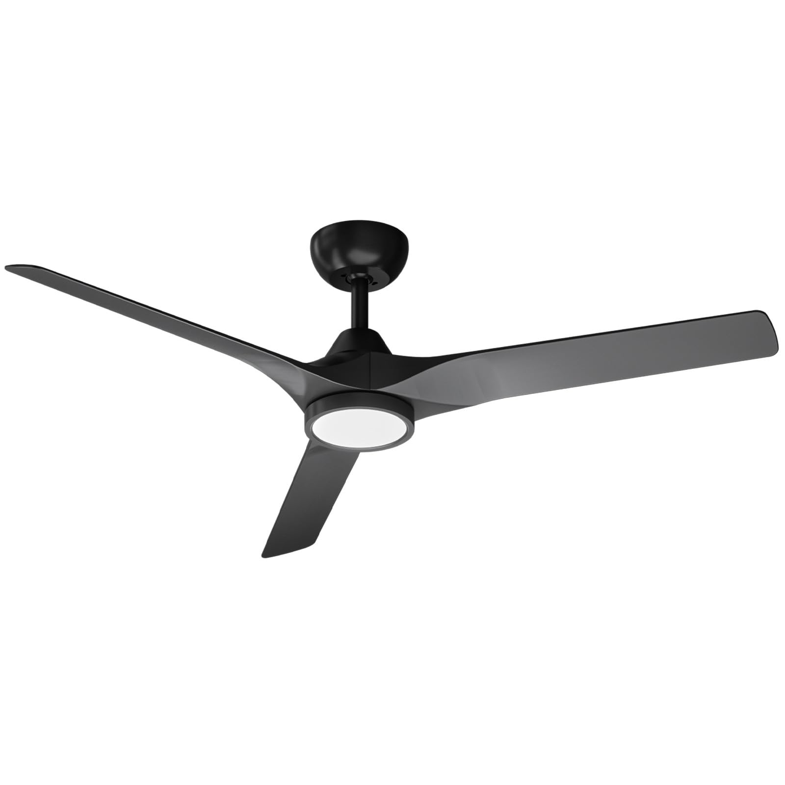 Ceiling Fans with Lights and Remote, 52 inch, Reversible Quiet DC Motor, 6 Speeds,Dimmable,Modern Ceiling Fan with Night Light for Living Room, Bedroom, Kitchen, Outdoor Patios, Black
