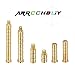 arrccholiy 12 Pack Archery Brass Arrow Weight Bolt Copper Arrow Insert for .244 Carbon Arrow Field Points Shaft, 38 Grain Without Male Thread
