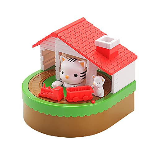 NEXTAKE Cat & Mouse Piggy Bank for Kids, Electronic Cat House Money Bank Cat and Mouse Coin Bank Automatic Stealing Money Box with Funny Sound Effect (White Cat) by NEXTAKE - Used condition - US$22.71