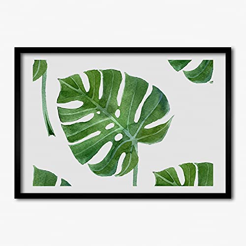 Cadre photo 70x50 cm Monstera Tulup en bois MDF pour affiche et tableau moderne