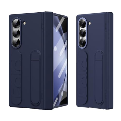 LbNX^hP[X Samsung Galaxy Z Fold 5 Ή [XN[veN^[ & XgXgbv] RpO[h̕یJo[ ϏՌdbP[X Samsung Galaxy Z Fold 5 p(Blue)