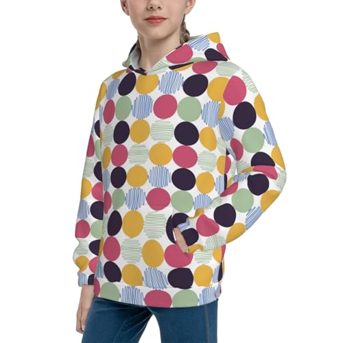 Polka Dot Kid Hoodies Boys Sweatshirts Girls Pullover with Pocket2