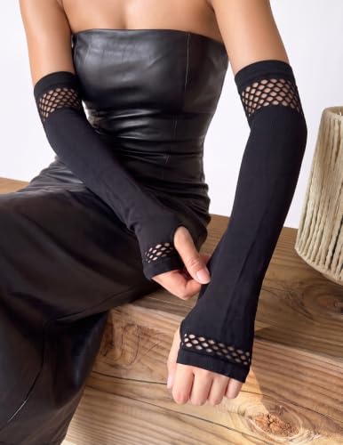 Avidlove Womens Long Fingerless Gloves Arm Warmers Oversleeve 2 Piece - image 6