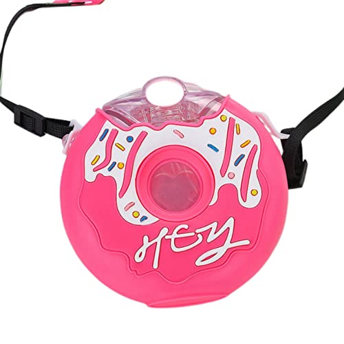 BUCROS Bouteille D'Eau Bouteille D'Eau De Crème Glacée Mignonne À Beignet Mignonne Avec Paille Carrée De Pastèque Carrée De Pastèque Fuite Portable À L'Épreuve-300,12