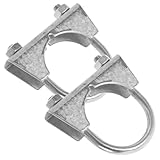 Cabilock 2 Stück Metallrohrschellen 45mm U bügel Wasserrohrschellen für Landwirtschaft Futterrohrschellen Rohrhalter Robust Universell