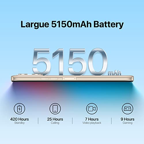Umidigi C1 Cell Phone Unlocked,Android 12 Go 5150Mah Battery With 6.52" Full Screen T-Mobile Smartphone 2Gb Ram+32Gb Rom 256Gb Expandable 13Mp Camera Mobile Phone #TOP4