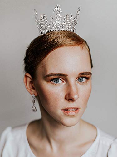 Sweetv Silver Queen Crown For Women, Baroque Crown For Cake Topper, Costume Accessories For Wedding Brithday Party Babyshower Pageant #TOP1