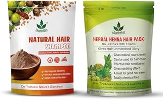 Havintha Amla Reetha Shikakai Methidana Powder Shampoo And Herbal Henna Powder (227g+227g)