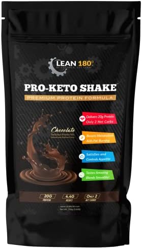 Pro Keto Shake - Best Tasting Low Carb Low Sugar Clean Protein Shake for Keto and all Diets Weight Loss (Chocolate)