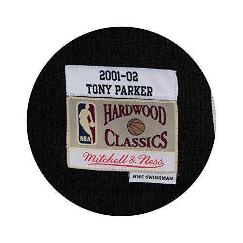 Mitchell & Ness Tony Parker # 9 San Antonio Spurs 2001 – 02 Swingman NBA Maglia Nero