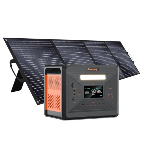 Greenery Portable Power Station 2500W (Peak 5000W), 2304Wh Solar Generator