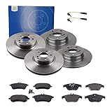 ATE 2 Bremsscheiben PowerDisc + Beläge VA + HA für Mercedes E-Klasse A207 C207