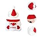 Baoblaze Bib with Hat Cute Polyester Fashionable Party for Small Dogs Puppy Cats Pet Costume Accessories Xmas Decoration, red White Ball hat