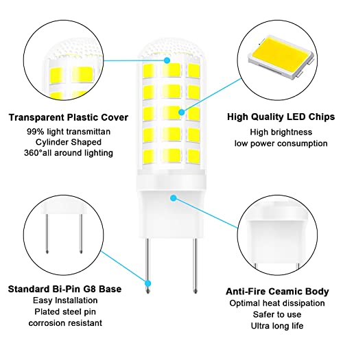Gaormii GAO-G8-33-2835-DW-2P Led Bulb Dimmable Under Microwave Light Bulb 50W Halogen Replacement thumb #6