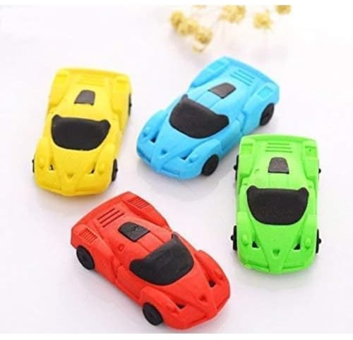 Image of 10 PCS Multicolor Car Shape Kids Car Themed Eraser Set (XOG2), Multi-Color