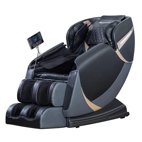 BestMassage Massage Chair, Full Body Zero Gravity Recliner with Bluetooth Speaker, Heating Therapy, Foot Roller, and Air Massage System for Home or Office, Black