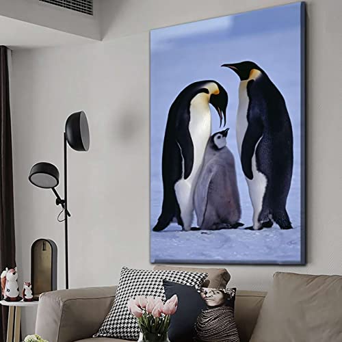 Canvas Wall Art Penguins Unframe Oil Paintings On Canvas Wall Art Abstract Art Canvas Paintings Picture Wall Art Modern Wall Decor For Bedroom Living Room Home Wall 12X18Inch #TOP4