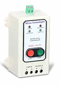 Mivan Technologies Manual Start and auto Stop Water Level Controller, It Will Start Motor by Pressing Start Button of Controller, and Automatically Stop Motor When The Tank is Full