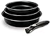 Backen 181501 - Set de poêles - 4 Pièces Noir - Tous feux dont induction