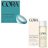 Cora Organic Feminine Care | Reusable, Soft Menstrual Disc and Menstrual Cup and Disc Cleanse with Natural Stain-Fighting Ingredients | Eco-Conscious | Bundle Pack