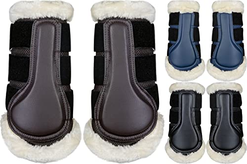 Bottes de cheval en maille marron confort de la marque HKM