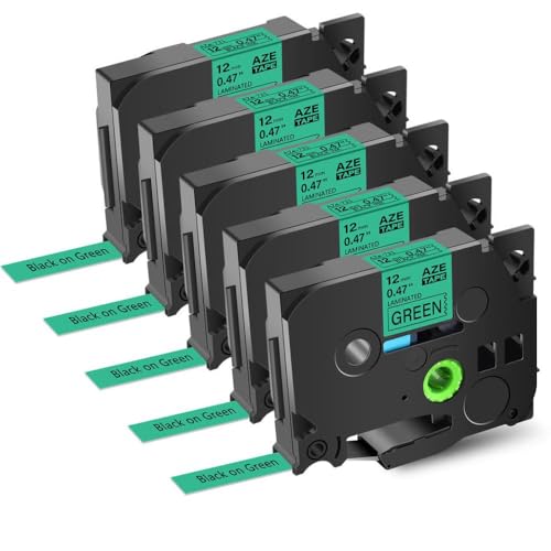 5PK ���x���e�[�v�}���`�J���[ 12 �~�����[�g�� Tze 231 431 531 631 731 �ƌ݊����̂��郉�~�l�[�g�e�[�v�v�����^ PTD410 PTD460BT(5PK Black on Green)