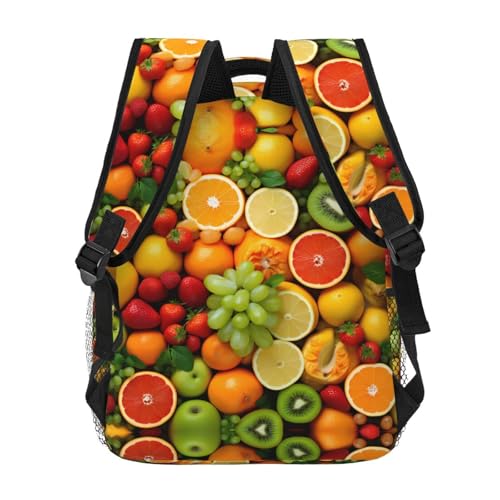 PHAYAH Brightly Colored Vegetables Pattern Backpack 15.7" Simple Bag For Everyone With 1 Main Compartment, Front Utility Pocket4