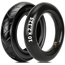 HIAORS 10x2.125 Tire and Inner Tube Set Replacement for Electric Scooter Segway D40X F20 F30 F40, 10 Inch Tire for Gotrax G4 E-Scooter Kickscooter Tricycle Bicycle Self-balancing with Bent Valve Stem