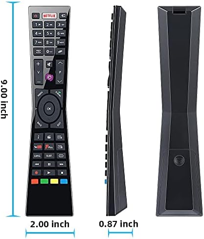 UNOCAR RM-C3231 Sub RM-C3232 Remote Replacement for JVC Smart 4K UHD LED LCD TV, JVC 24 32 43 49 55 inch 1080p Smart TV, LT-24C660 LT-32C670 LT-40C860 LT-55C860, with Netflix YouTube and F-PLAY Button