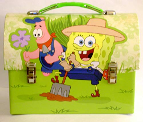 SpongeBob SquarePants Collectable Tin Dome Lunch Box Carry All Tin - Lunchbox