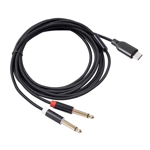 Type C to 6.35mm Y �P�[�u�� �_��� USB C to 6.35mm 1/4 �C���` TRS �P�[�u�����L���݊��� �����@��