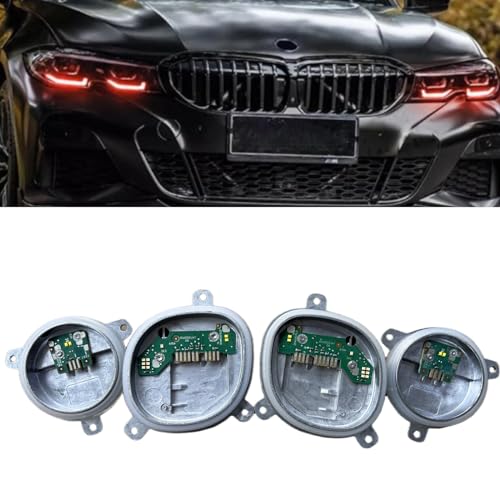 Generic 4Pcs Red DRL Angel Eyes LED Modules Set Fit For 2018 2019 2020 BMW 3 Series G20 G21 320i 330i M340I LED Daytime Running Lights,Yellow Angel Eye DRL Boards,Red