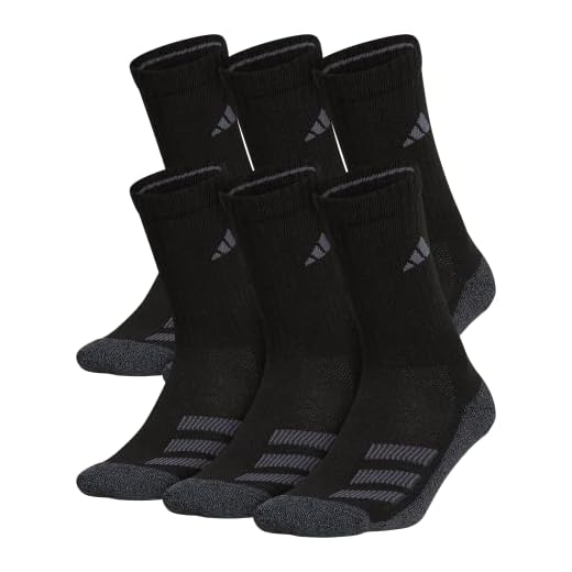 adidas Kids-Boy's/Girl's Cushioned Angle Stripe Crew Socks (6-Pair), Black/Onix Grey/Night Grey, Medium