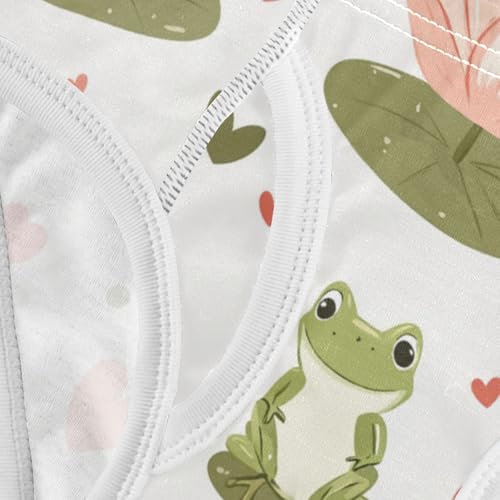 Wusikd Cute Frogs Lotus Boys' Underwear Cotton Flowers Boys Briefs Soft Toddler Underwear 2T4
