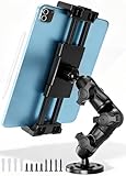 OHLPRO Heavy Duty Tablet Halterung LKW Dashboard - Bohrfuß Halter für iPad & Tablets (5-17 Zoll), Permanente Schraubmontage für Semi-Truck, Transporter & Flotten, 360° Verstellbarer Arm