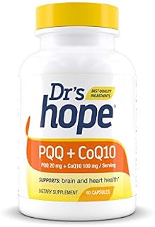 Dr's Hope PQQ (Pyrroloquinoline Quinone) 20 mg + CoQ10 (Ubiquinol) 100mg - Supports