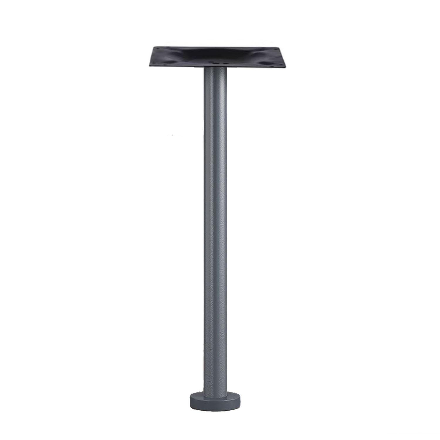 Confezione da 1 supporto regolabile per tavolo da colazione rotondo, supporto in metallo per tavoli da caffè e pranzo fai da te, diametro 6 cm, in acciaio inox, 70 cm, colore grigio, viti incluse