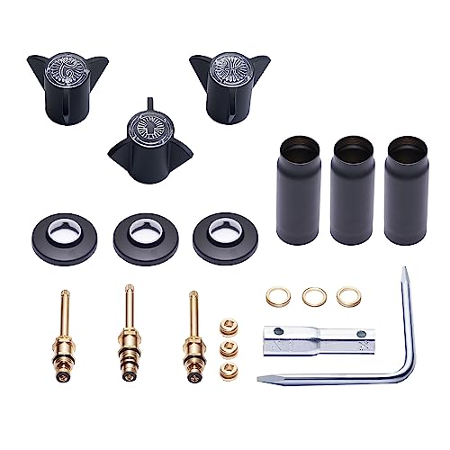 Ensemble de douche en métal robuste de finition noire pour robinet Sayco