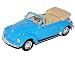 Produktbild Welly Volkwagen Käfer Cabrio Blau 1/24 Modell Auto mit individiuellem Wunschkennzeichen