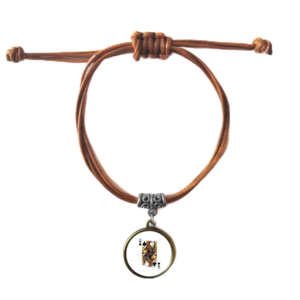 Ensemble bracelet en cuir cartes à jouer DIYthinker style raffiné